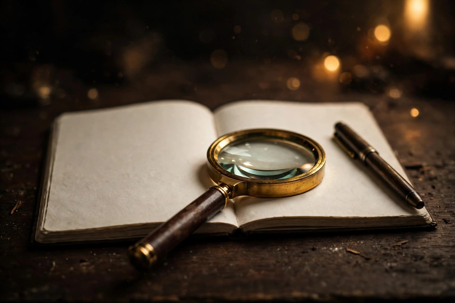 Magnifying glass hovering over a blurred smartphone screen